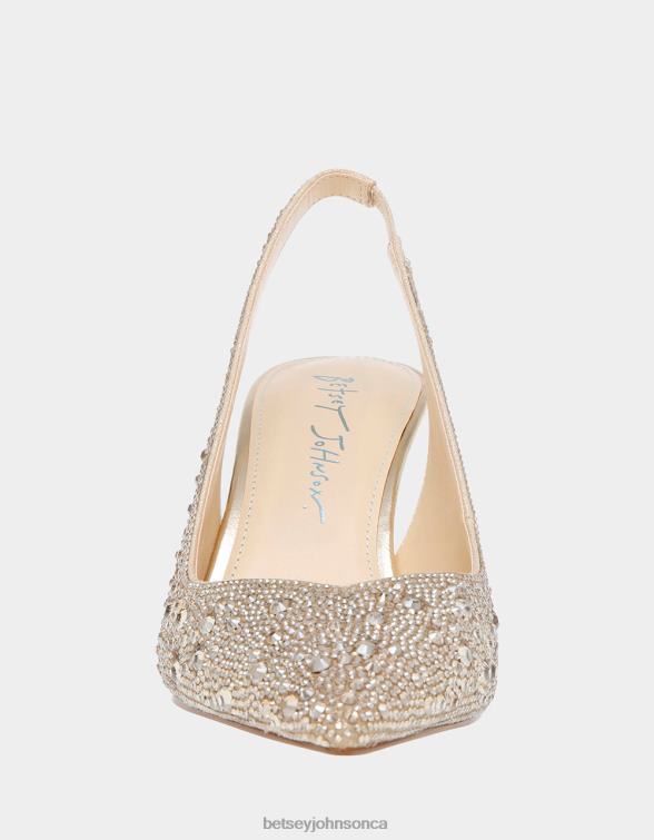 Women Clark Gold Betsey Johnson Shoes JHZ8F93