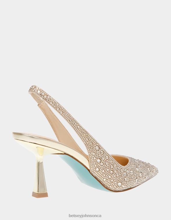 Women Clark Gold Betsey Johnson Shoes JHZ8F93