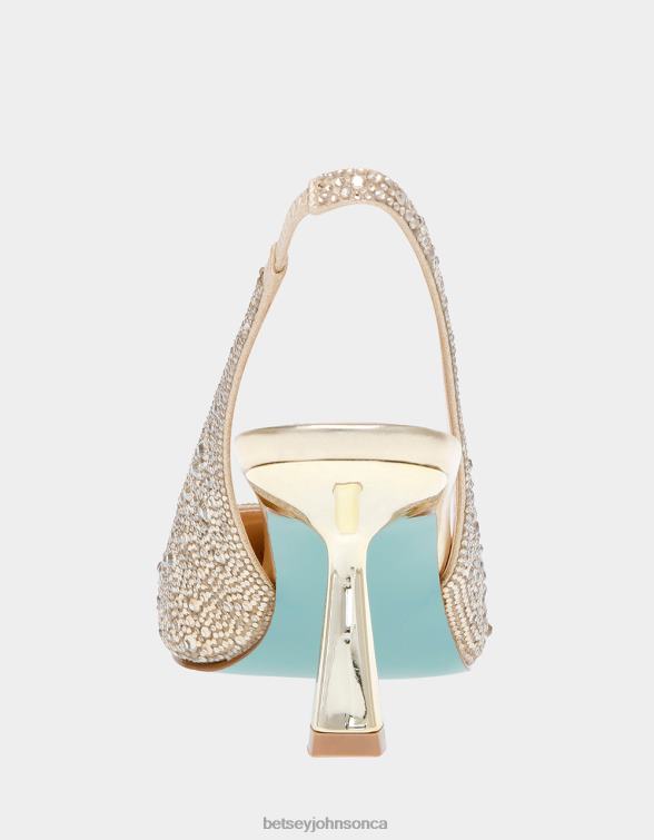 Women Clark Gold Betsey Johnson Shoes JHZ8F93