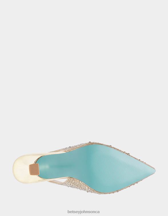 Women Clark Gold Betsey Johnson Shoes JHZ8F93