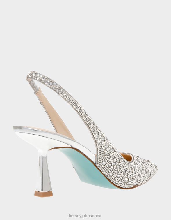 Women Clark Silver Betsey Johnson Shoes JHZ8F18