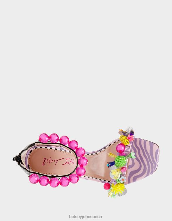 Women Clooney Pink Multi Betsey Johnson Shoes JHZ8F98