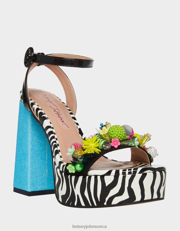 Women Jorden Black Multi Betsey Johnson Shoes JHZ8F104