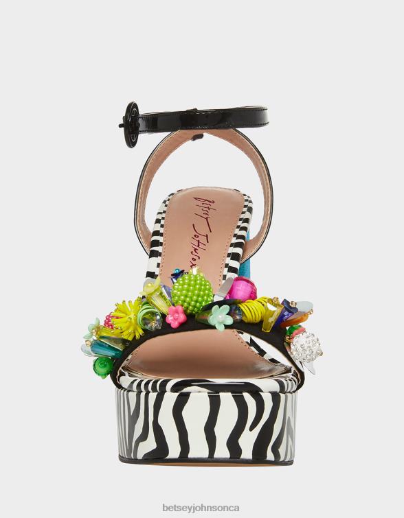 Women Jorden Black Multi Betsey Johnson Shoes JHZ8F104