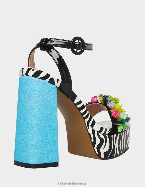 Women Jorden Black Multi Betsey Johnson Shoes JHZ8F104