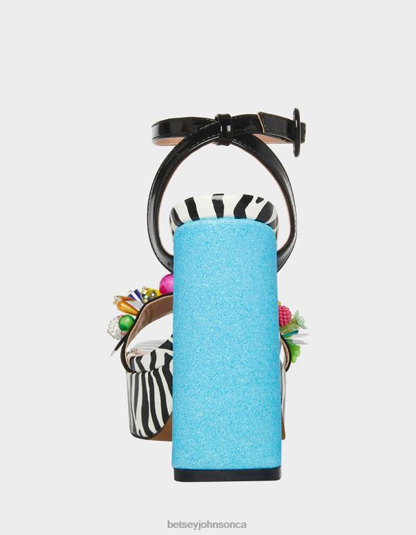 Women Jorden Black Multi Betsey Johnson Shoes JHZ8F104