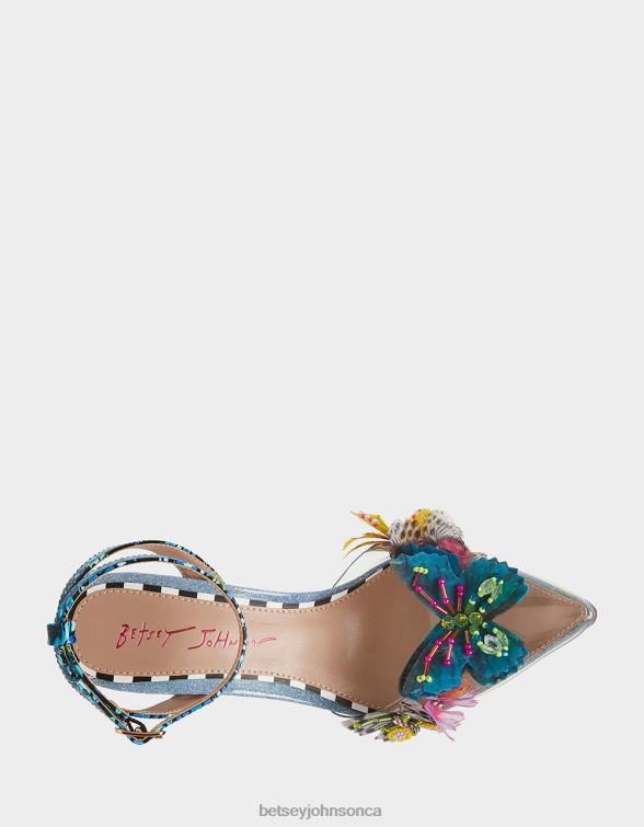 Women Nadya Blue Multi Betsey Johnson Shoes JHZ8F42