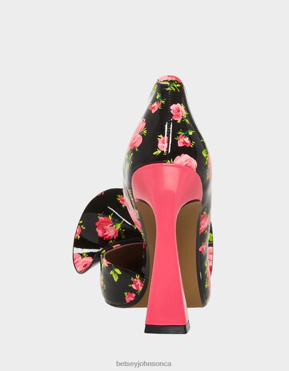 Women Nobble-P Black Multi Betsey Johnson Shoes JHZ8F124