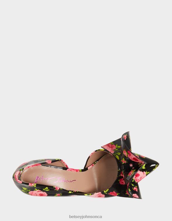 Women Nobble-P Black Multi Betsey Johnson Shoes JHZ8F124