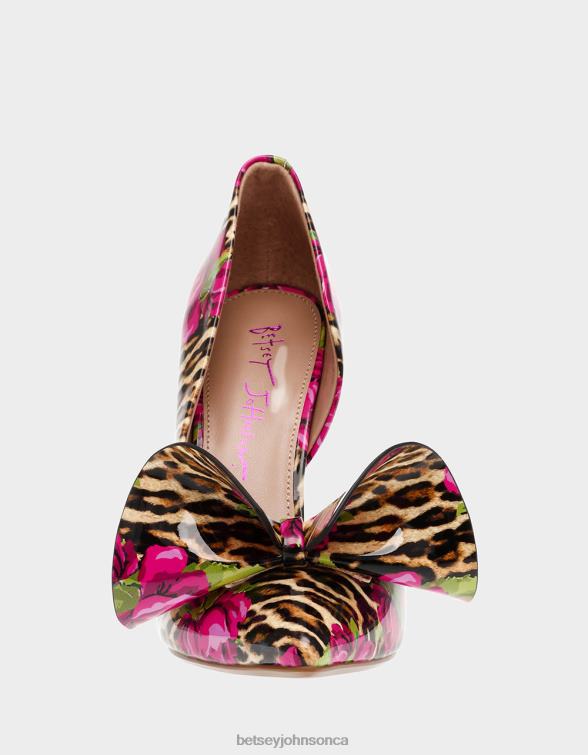 Women Nobble-P Leopard Multi Betsey Johnson Shoes JHZ8F87