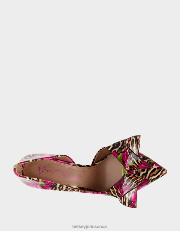 Women Nobble-P Leopard Multi Betsey Johnson Shoes JHZ8F87