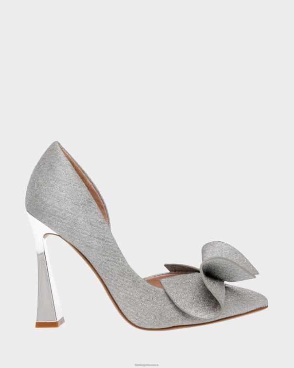 Women Nobble Silver Betsey Johnson Shoes JHZ8F26