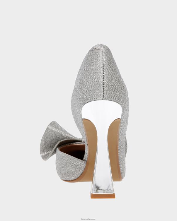 Women Nobble Silver Betsey Johnson Shoes JHZ8F26