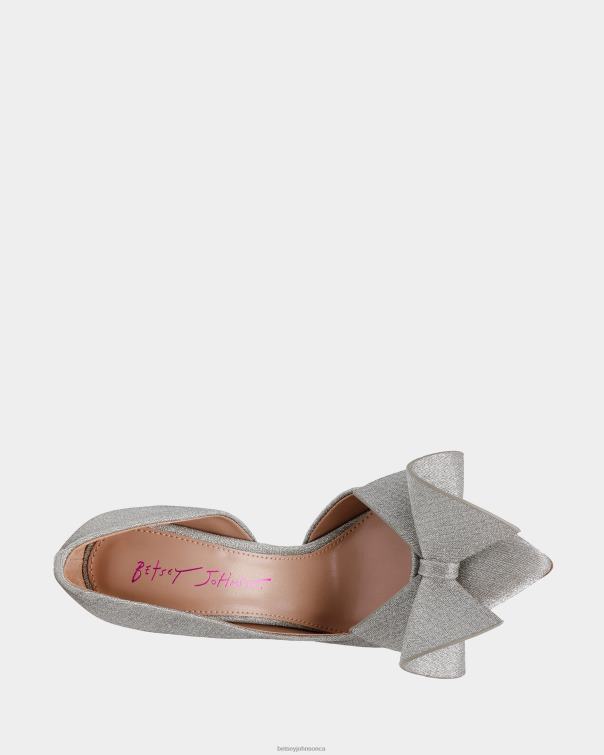 Women Nobble Silver Betsey Johnson Shoes JHZ8F26