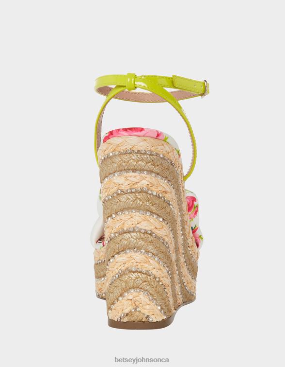 Women Pansie White Multi Betsey Johnson Shoes JHZ8F127