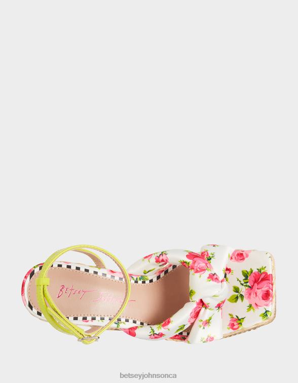 Women Pansie White Multi Betsey Johnson Shoes JHZ8F127