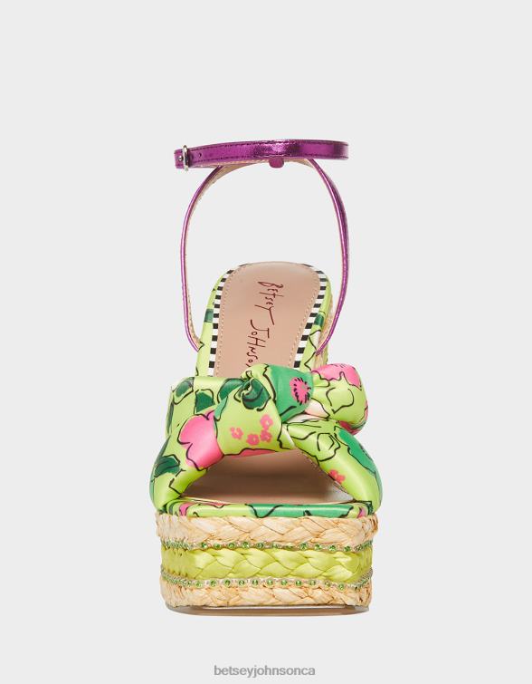 Women Pansie Yellow Multi Betsey Johnson Shoes JHZ8F153