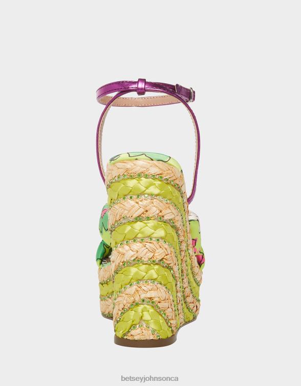 Women Pansie Yellow Multi Betsey Johnson Shoes JHZ8F153