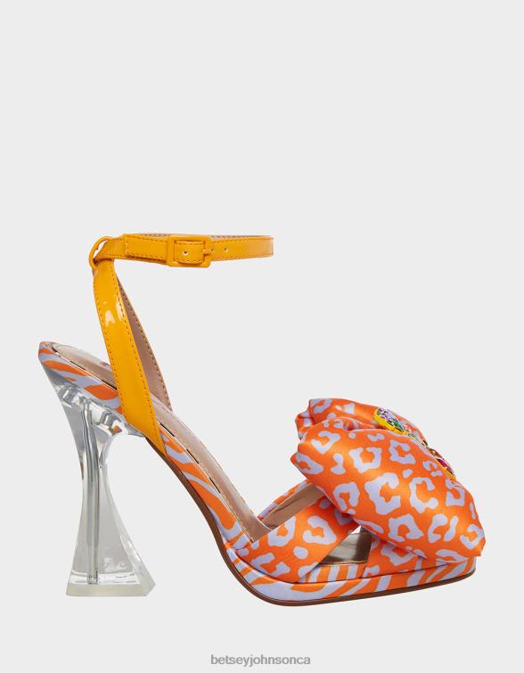 Women Pollie Orange Multi Betsey Johnson Shoes JHZ8F55