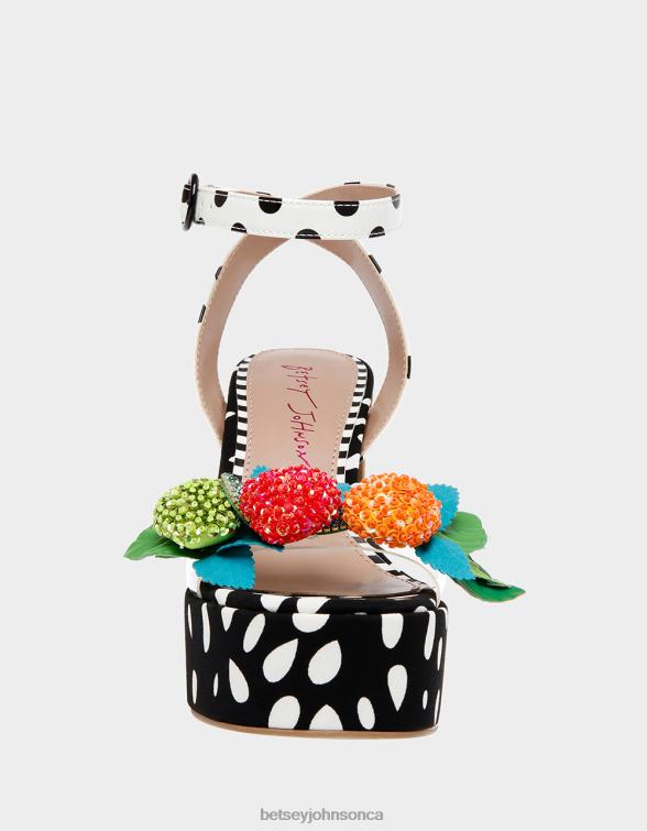 Women Sprite Black/White Betsey Johnson Shoes JHZ8F105