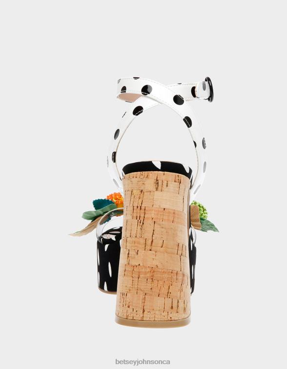 Women Sprite Black/White Betsey Johnson Shoes JHZ8F105