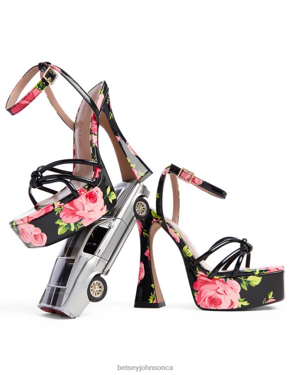 Women Tiky Black Multi Betsey Johnson Shoes JHZ8F160