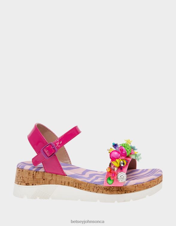 Kids Frank Pink Multi Betsey Johnson Shoes JHZ8F164