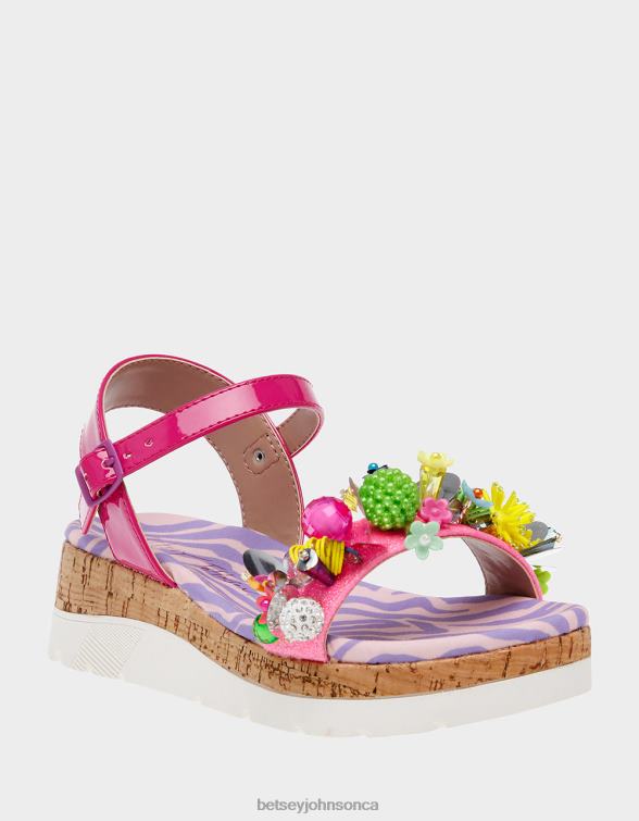 Kids Frank Pink Multi Betsey Johnson Shoes JHZ8F164