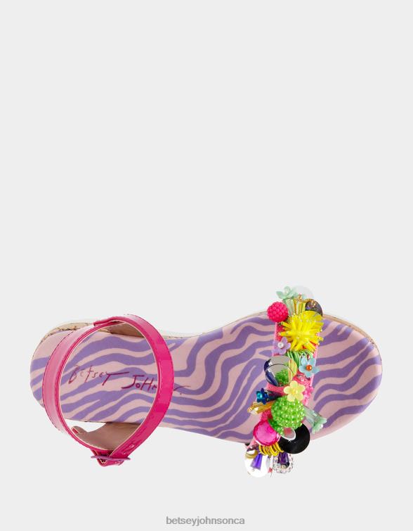 Kids Frank Pink Multi Betsey Johnson Shoes JHZ8F164