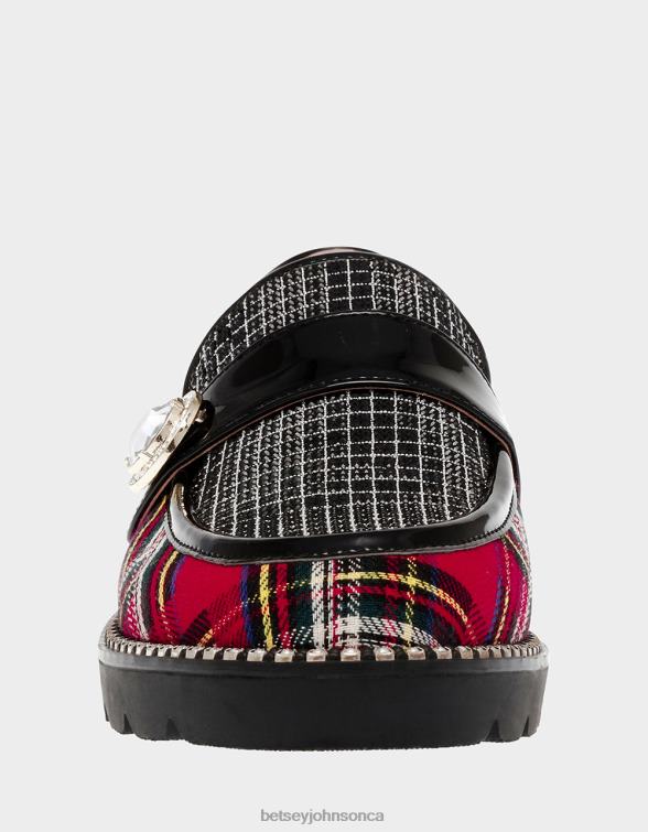 Women Mariam Red Plaid Betsey Johnson Shoes JHZ8F28