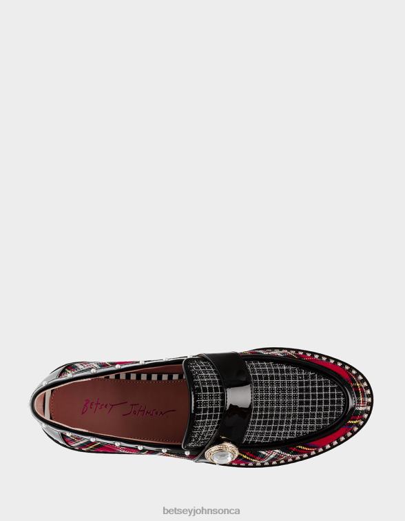 Women Mariam Red Plaid Betsey Johnson Shoes JHZ8F28