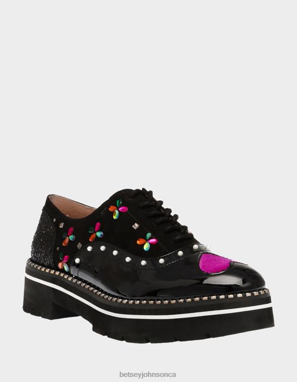 Women Pixxy Black Multi Betsey Johnson Shoes JHZ8F167