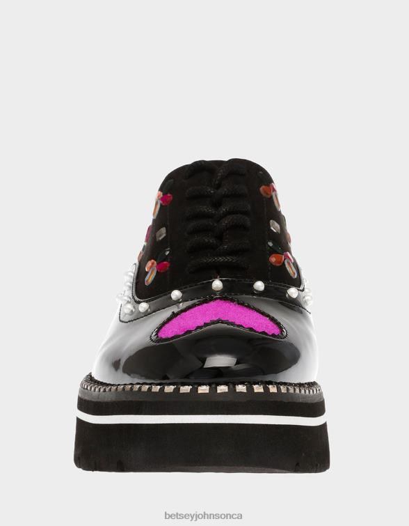 Women Pixxy Black Multi Betsey Johnson Shoes JHZ8F167