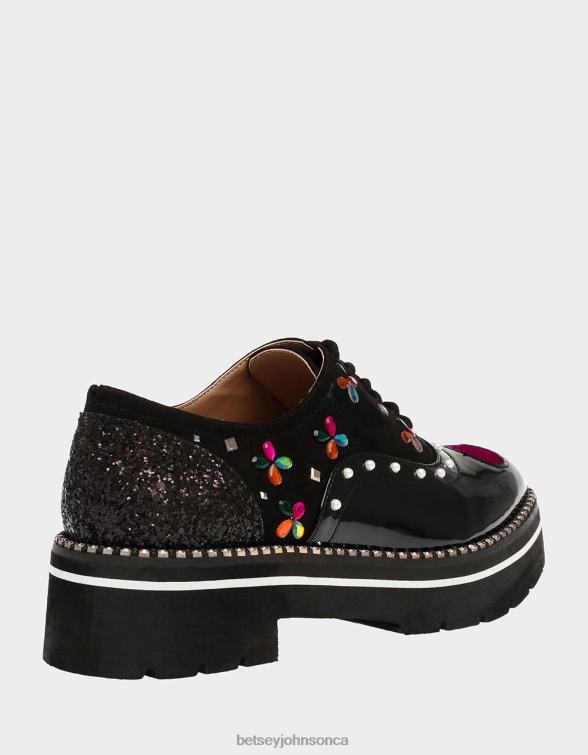 Women Pixxy Black Multi Betsey Johnson Shoes JHZ8F167