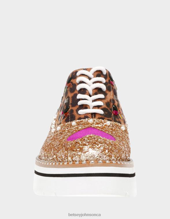 Women Pixxy Gold Multi Betsey Johnson Shoes JHZ8F13