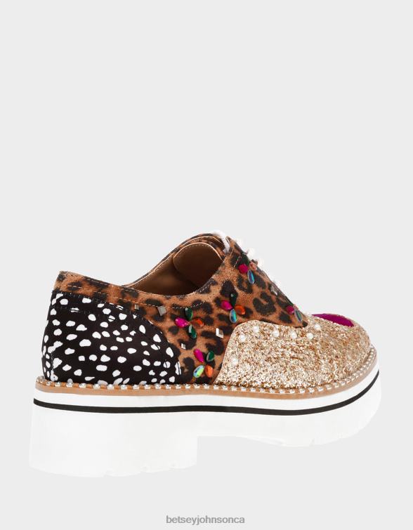 Women Pixxy Gold Multi Betsey Johnson Shoes JHZ8F13