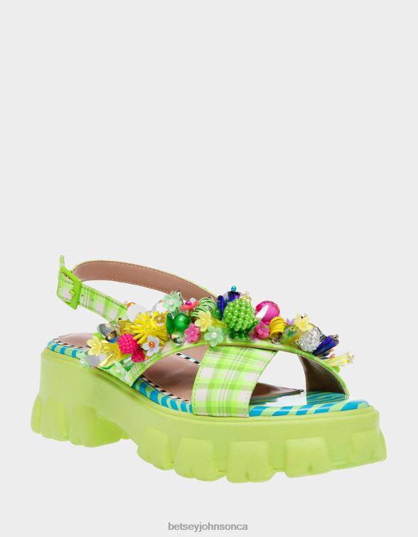 Women Frankee Green Multi Betsey Johnson Shoes JHZ8F125