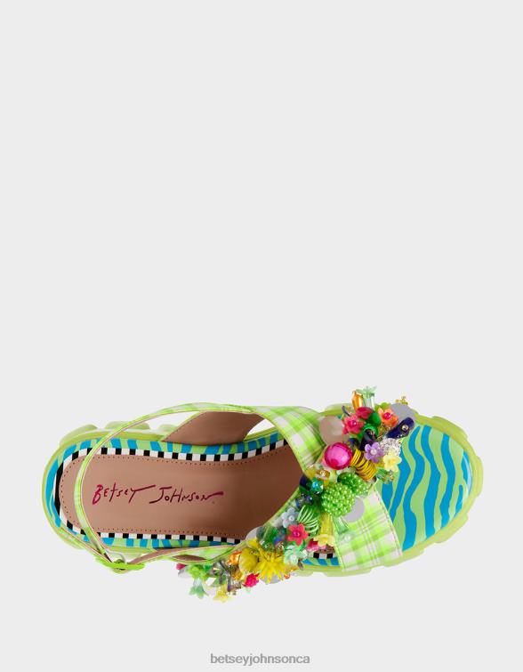 Women Frankee Green Multi Betsey Johnson Shoes JHZ8F125