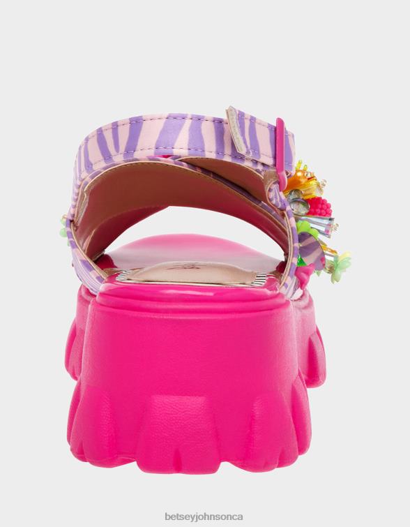 Women Frankee Pink Multi Betsey Johnson Shoes JHZ8F107