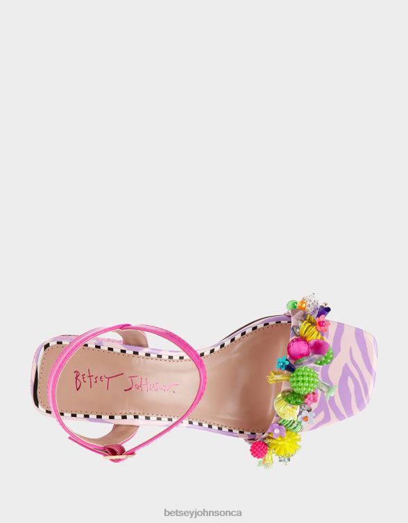 Women Jayleene Pink Multi Betsey Johnson Shoes JHZ8F97