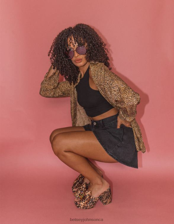 Women Possie Leopard Multi Betsey Johnson Shoes JHZ8F5