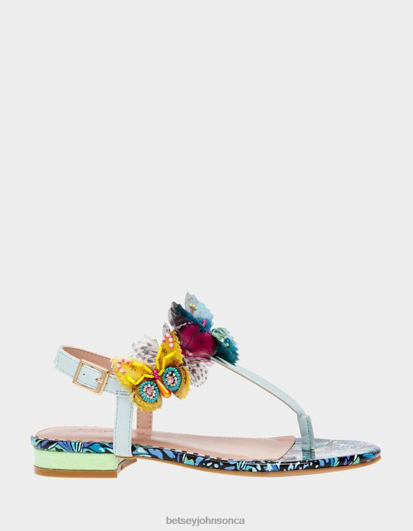 Women Prilla Blue Multi Betsey Johnson Shoes JHZ8F43