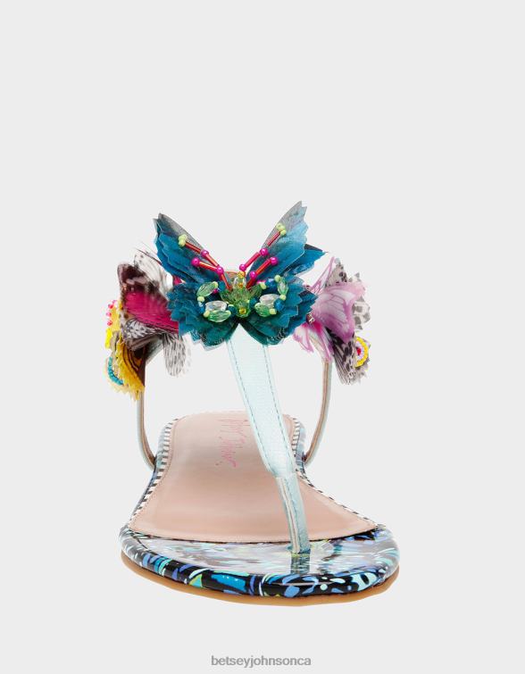 Women Prilla Blue Multi Betsey Johnson Shoes JHZ8F43