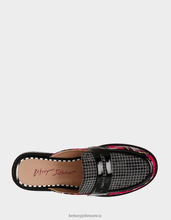 Women Ronin Red Plaid Betsey Johnson Shoes JHZ8F31