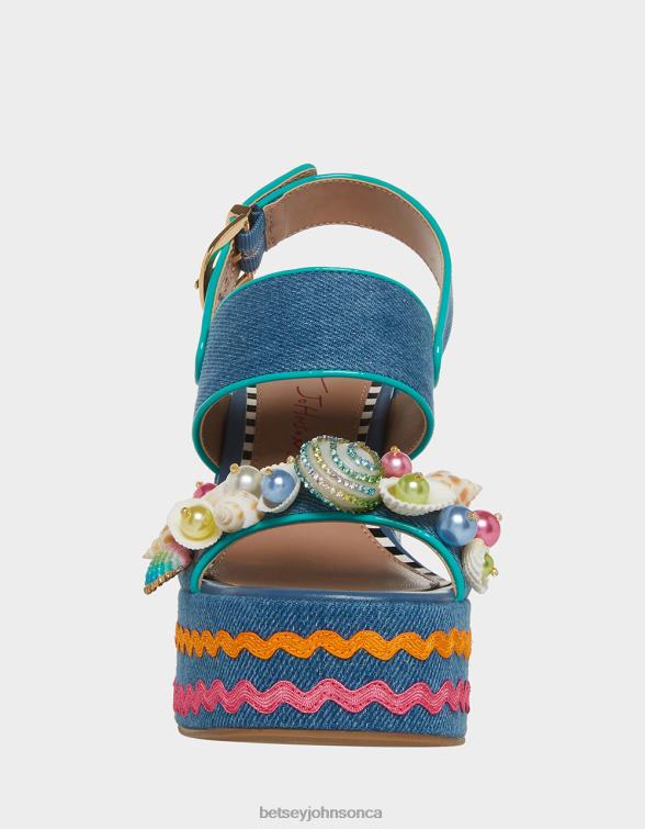 Women Shellie Denim Multi Betsey Johnson Shoes JHZ8F88