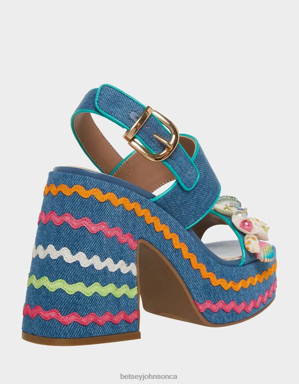 Women Shellie Denim Multi Betsey Johnson Shoes JHZ8F88