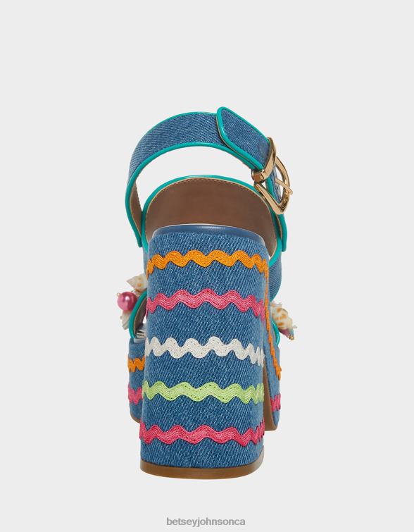 Women Shellie Denim Multi Betsey Johnson Shoes JHZ8F88