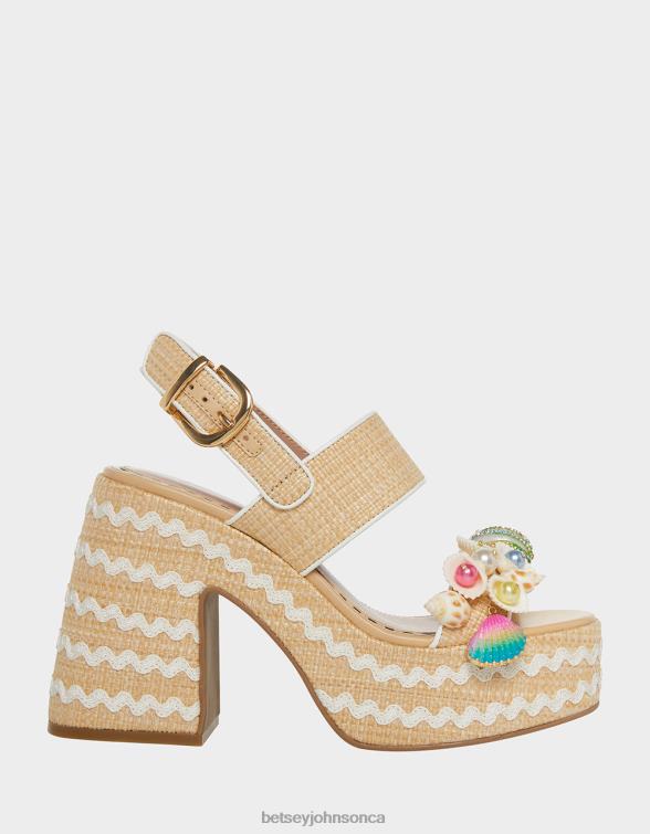 Women Shellie Natural Multi Betsey Johnson Shoes JHZ8F67