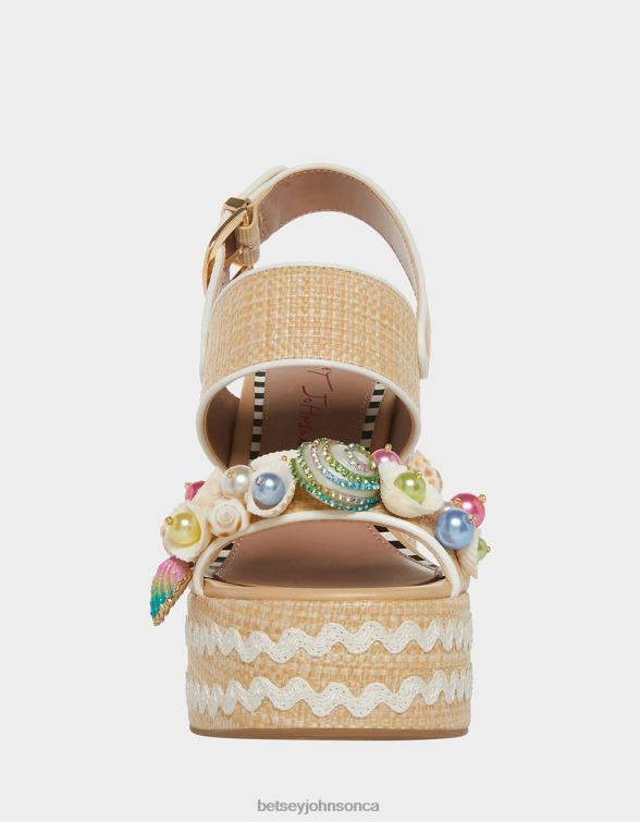 Women Shellie Natural Multi Betsey Johnson Shoes JHZ8F67