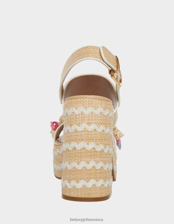 Women Shellie Natural Multi Betsey Johnson Shoes JHZ8F67
